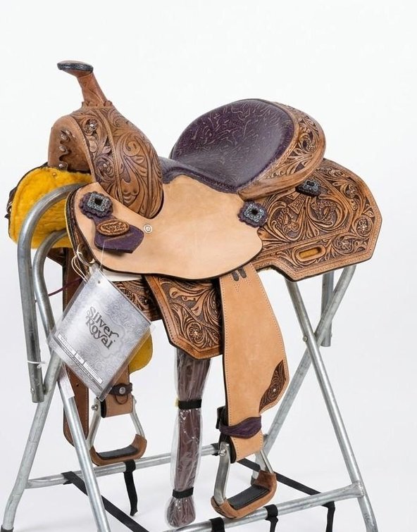 New 10" Silver Royal Barrel Saddle
