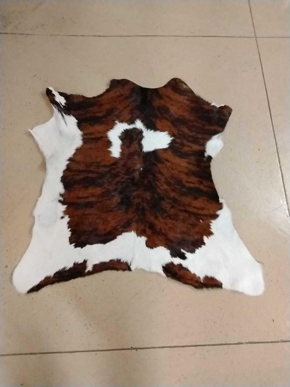 Genuine Brindle & White Calf Hide