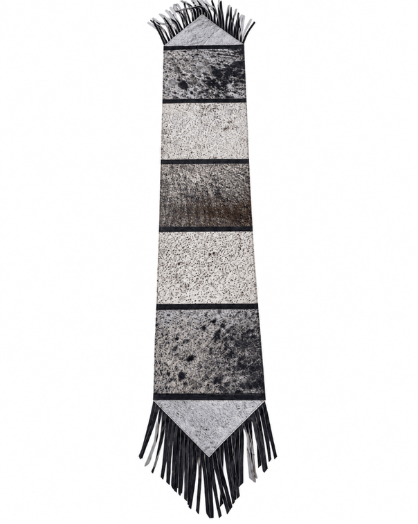 Genuine Speckled Cowhide Table Runner