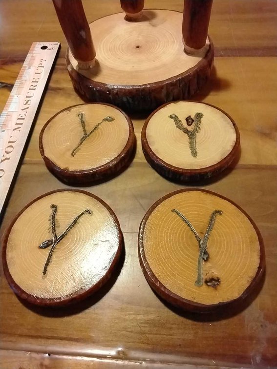 Handmade Wooden Coaster Set