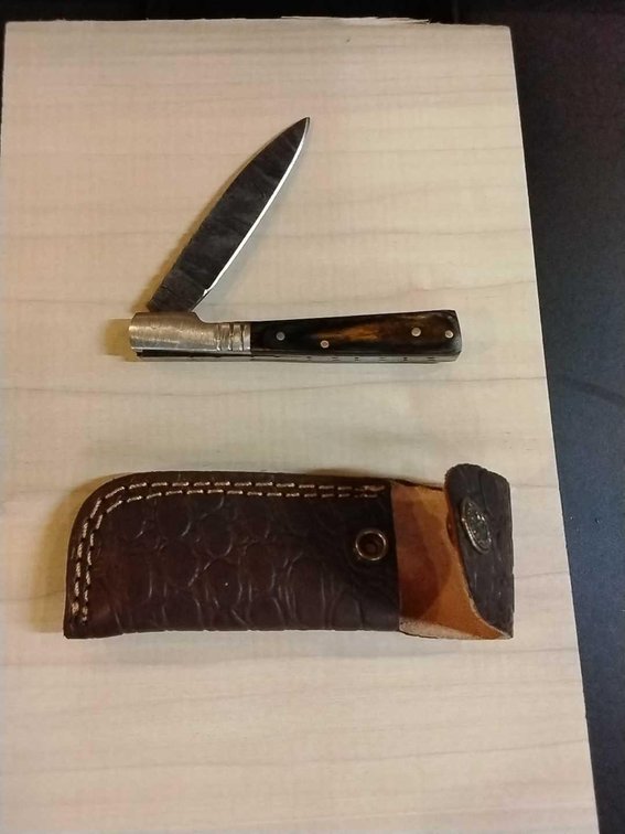 Handmade Damascus Folding Knife
