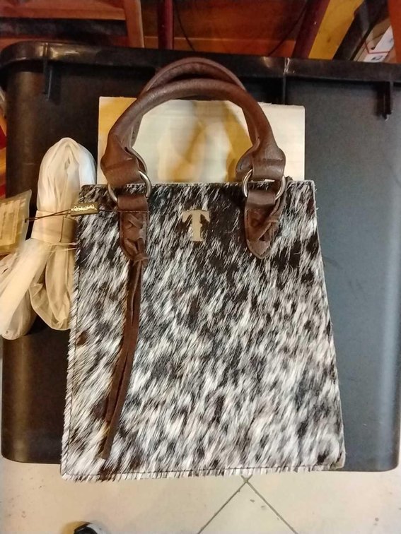 Trinity Ranch Genuine hair on small tote