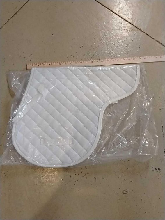 New White Quilted Saddle Pad