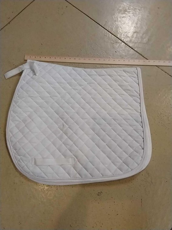 New White Quilted Dressage Pad