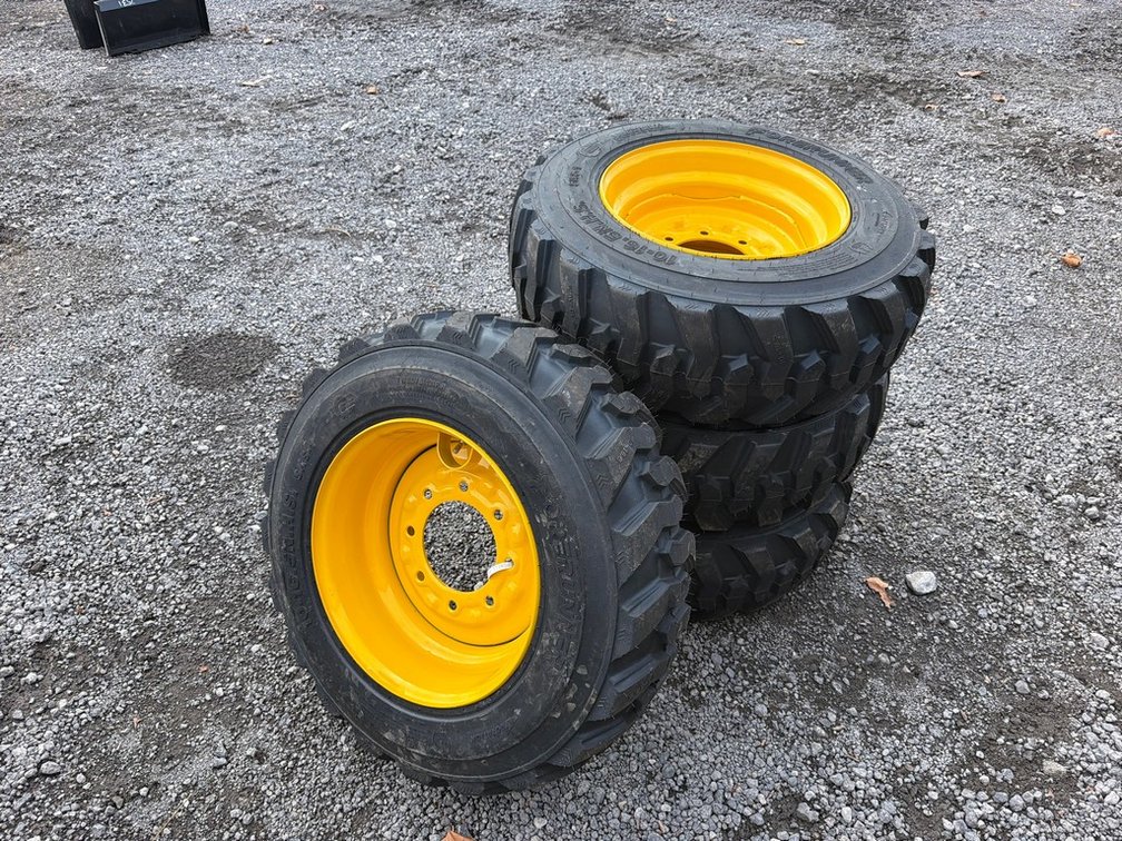 SET 10-16.5 SKIDSTEER WHEELS & TIRES