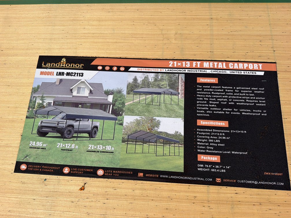 LANDHONOR 21'x13' CARPORT