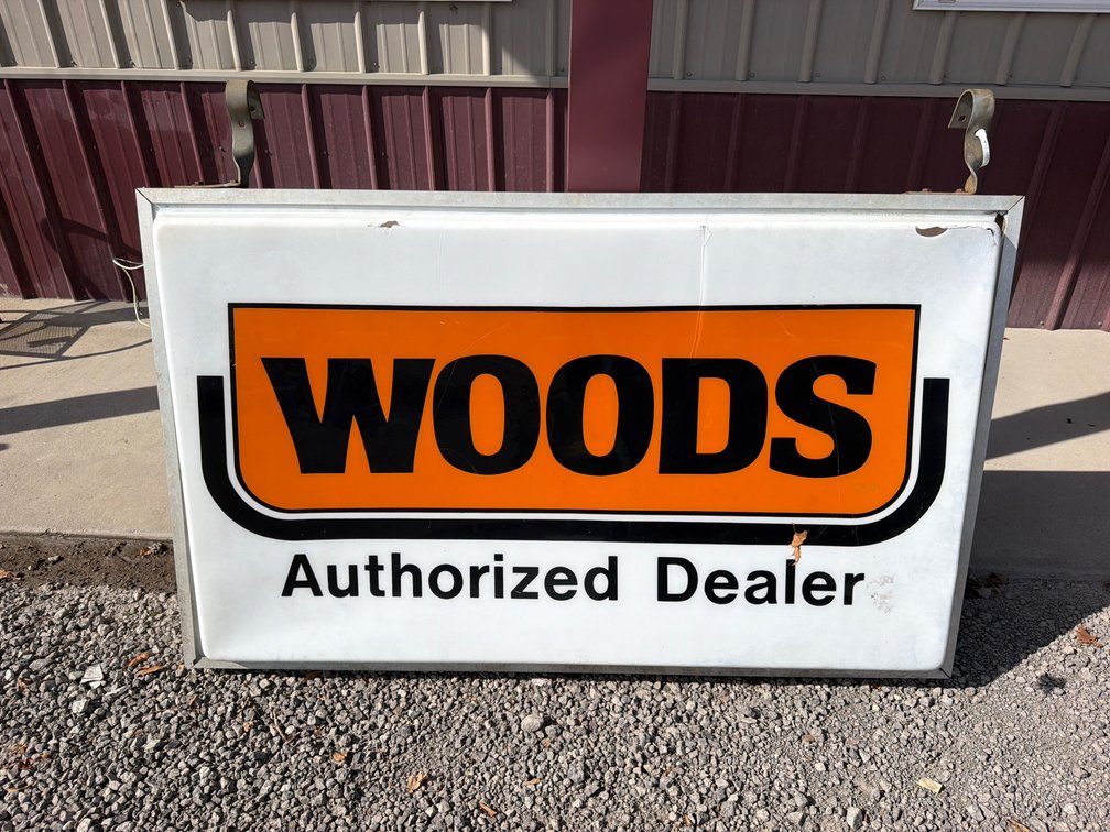 5'x3' WOODS DOUBLE SIDED DEALER SIGN