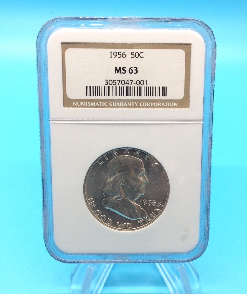 1956 Silver Franklin 50c NGC MS63