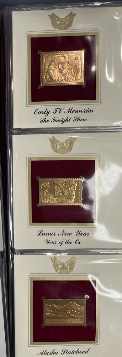 22kt Gold- Replicas of United State Stamps