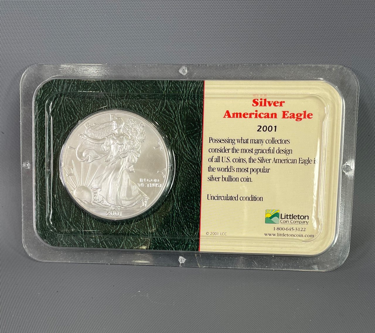 2001 American Silver Eagles Unc. 