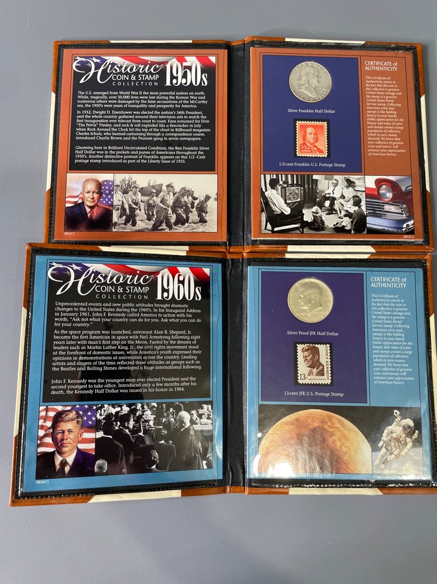 Historic Decades of Coins and Stamps 