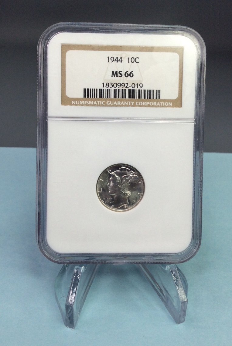 1944 Mercury Dime NGC MS66