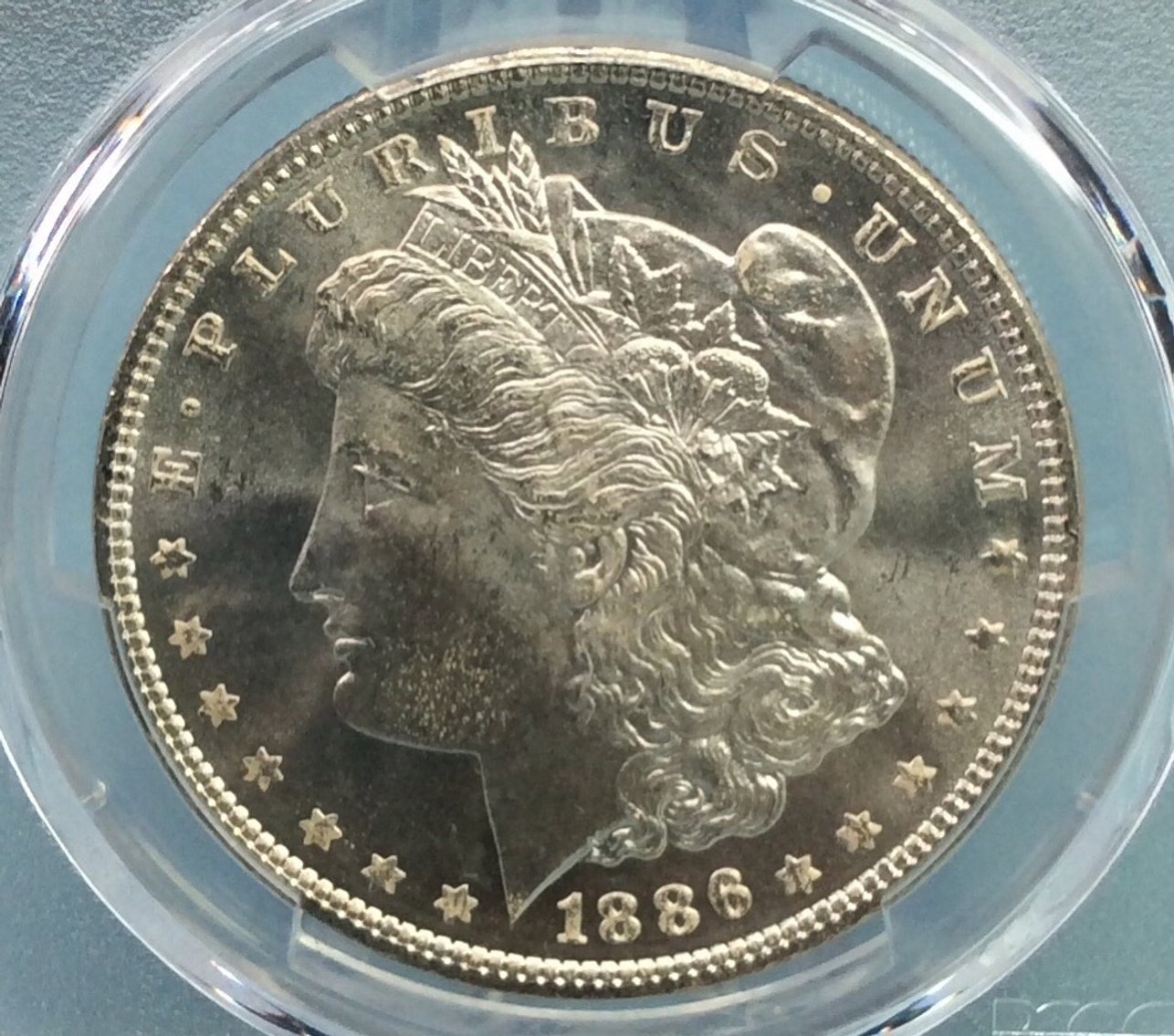 1886 US Morgan Silver Dollar PCGS MS65