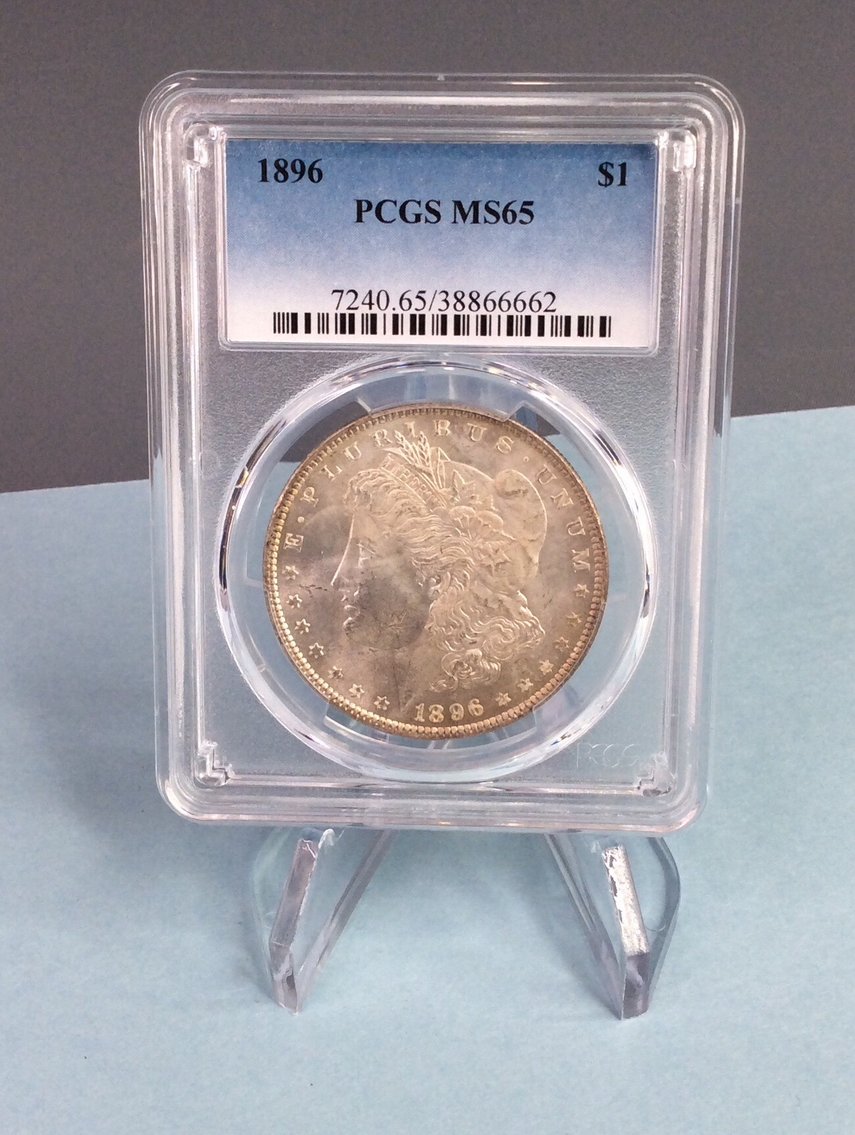 1896 US Morgan Silver Dollar PCGS MS65