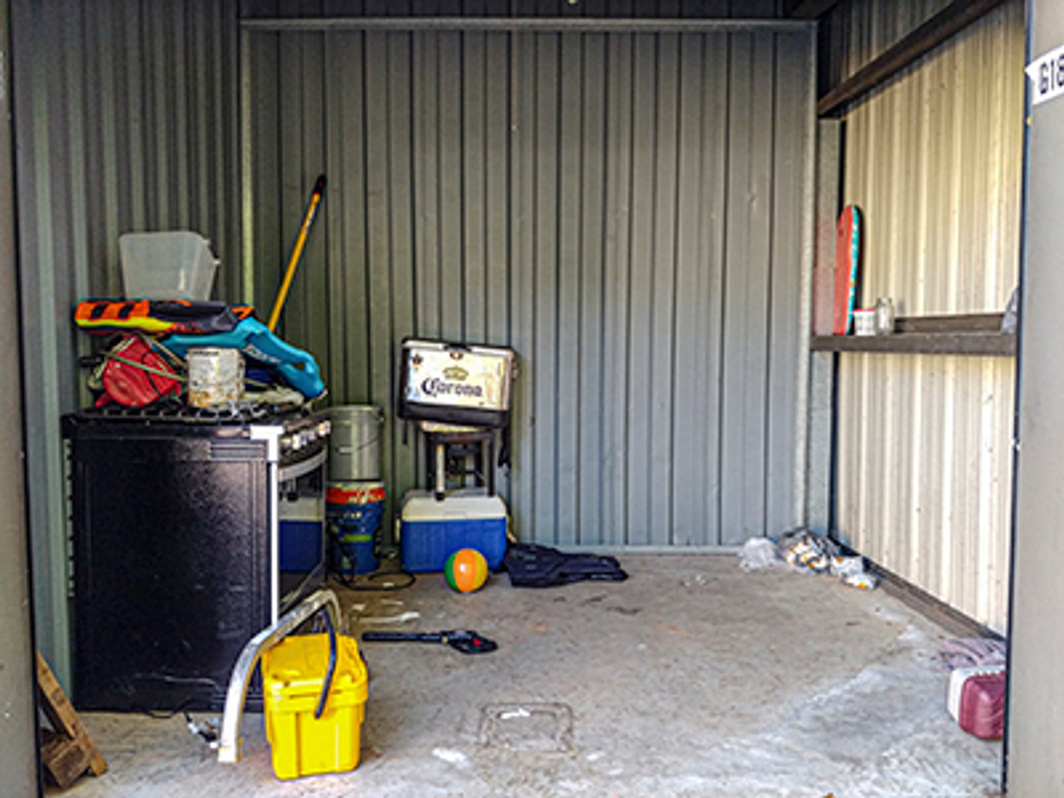 Contents of Unit G18, OneGuard Storage, Toccoa