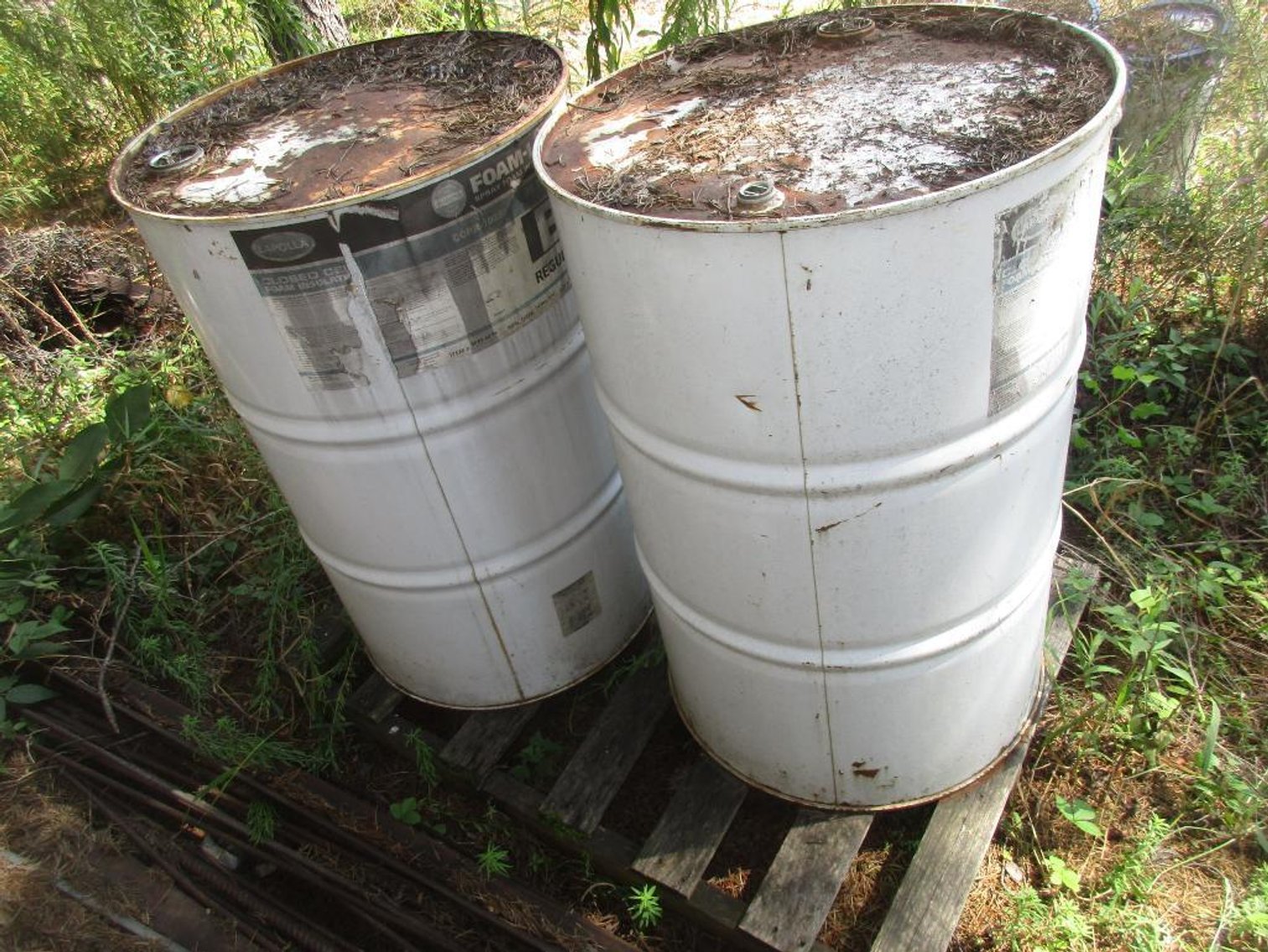 (3) 50-Gallon Metal Drums