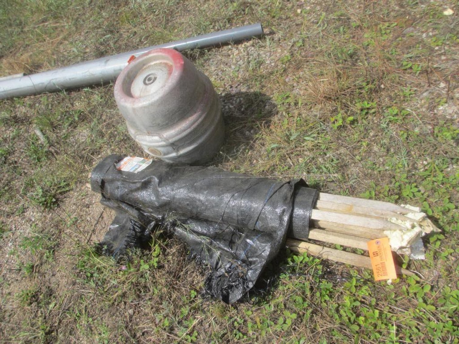 Section of Silt Fence, Keg