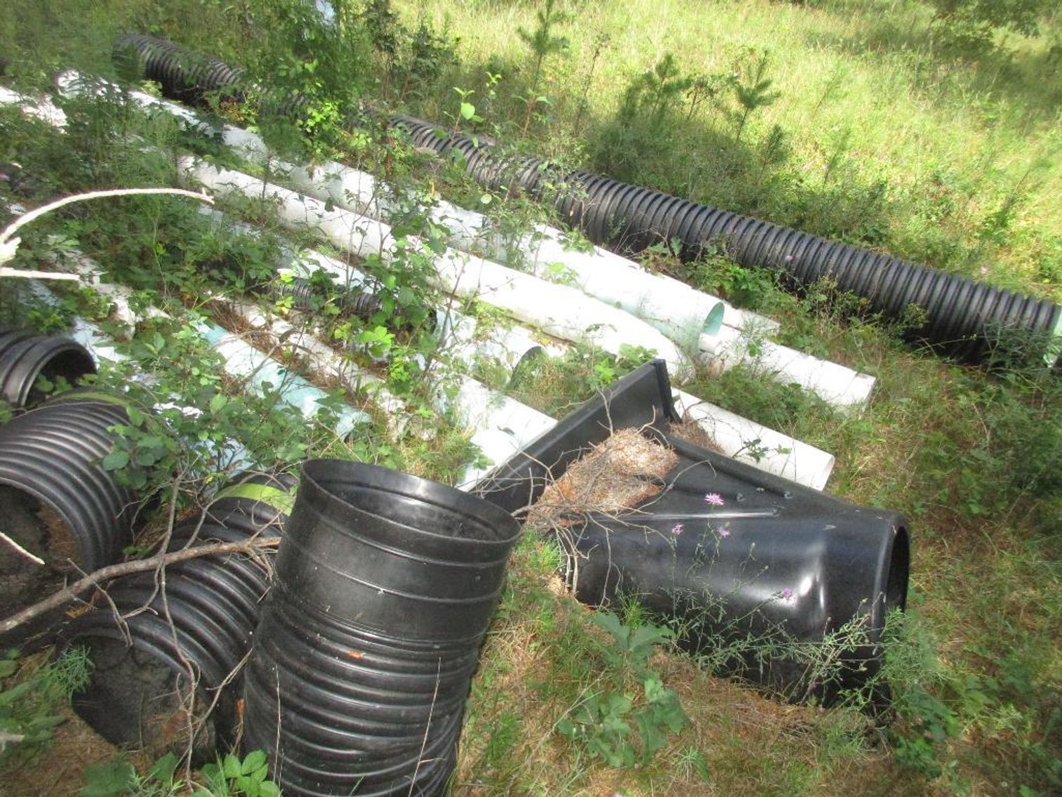 Large Quantity of PVC and Culvert Pieces