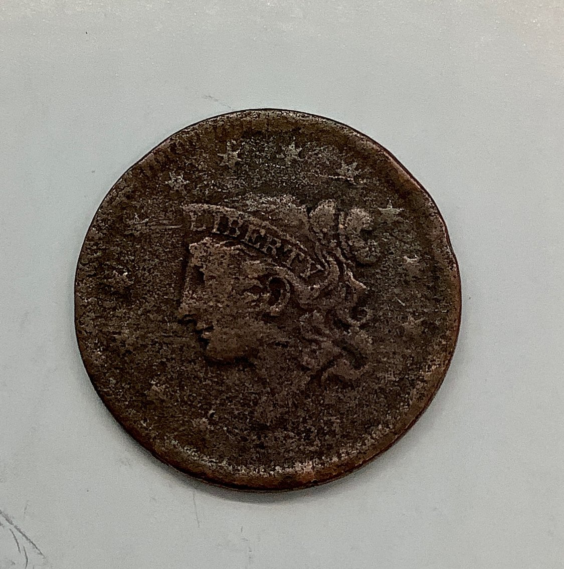 1839 Coronet Head Large Cent