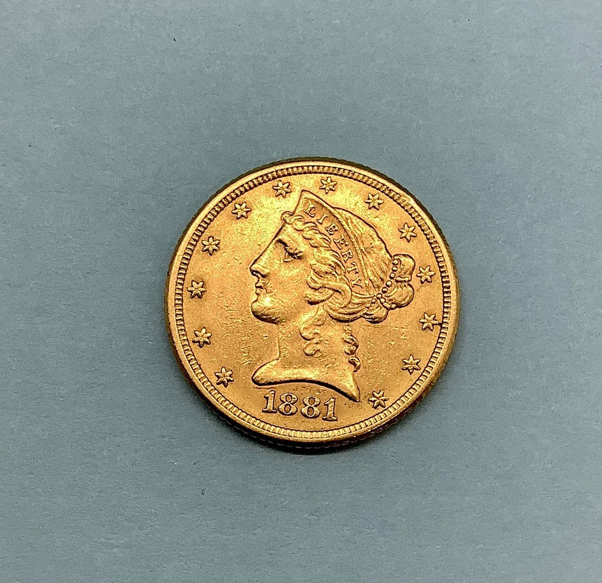 1881 US Gold $5 Liberty