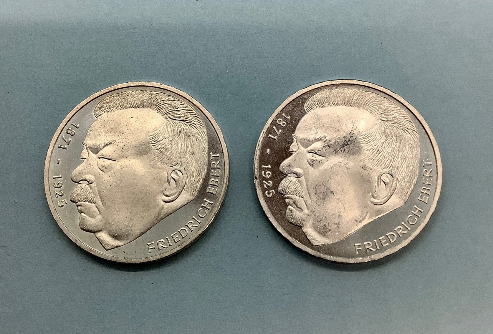 Friedrich Ebert 5 Mark Silver Coins