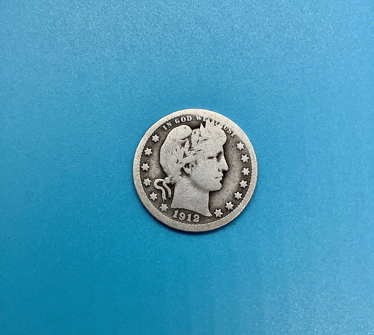 1912 US Silver Barber 25c