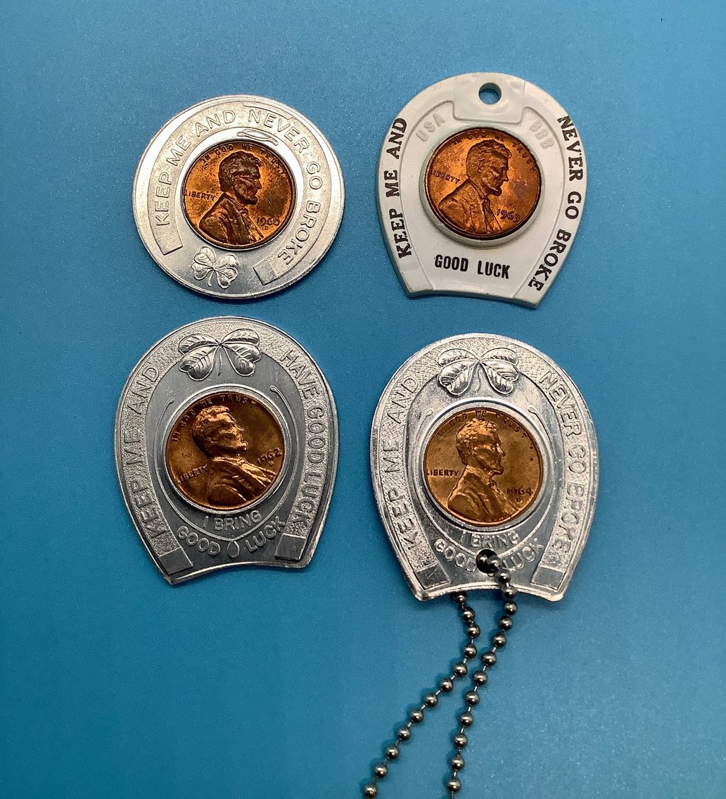 Four Encased Cents