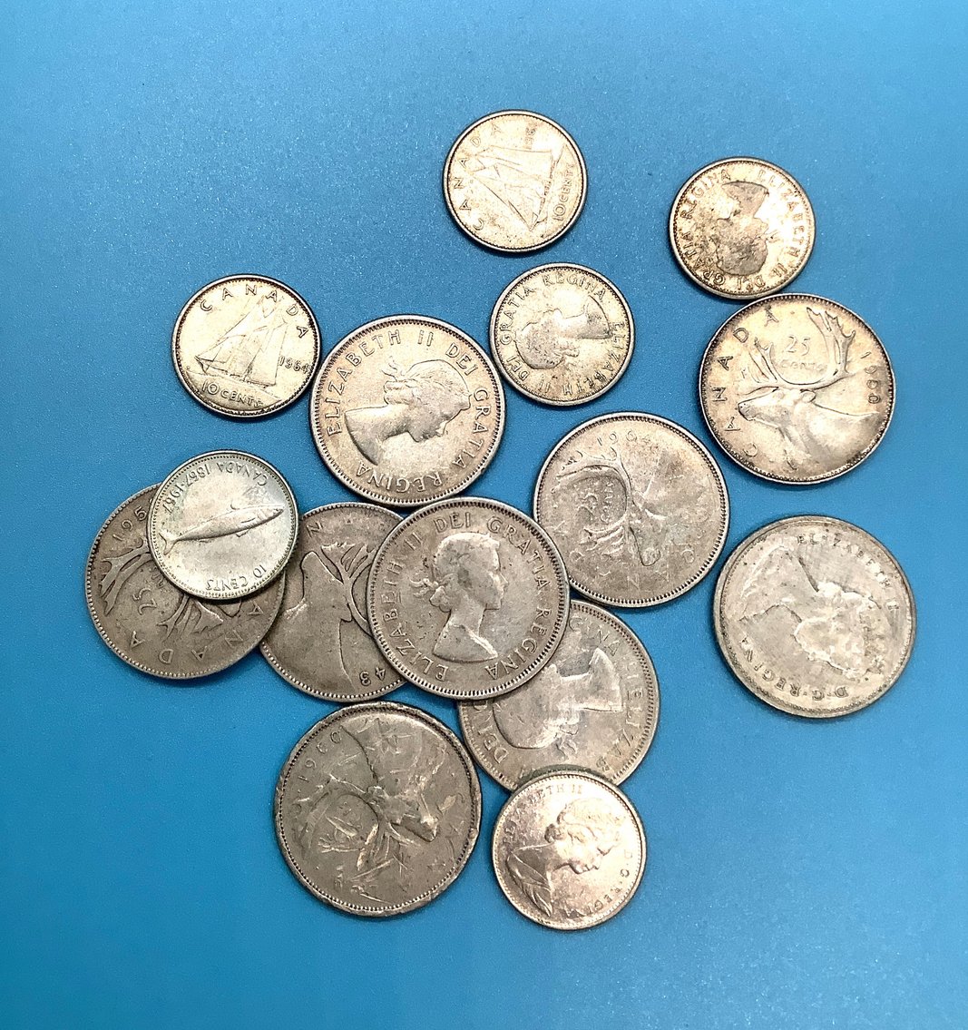Canadian Silver Dimes and Quarters