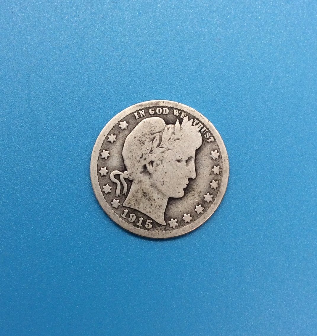 1915-D US Silver Barber 25c
