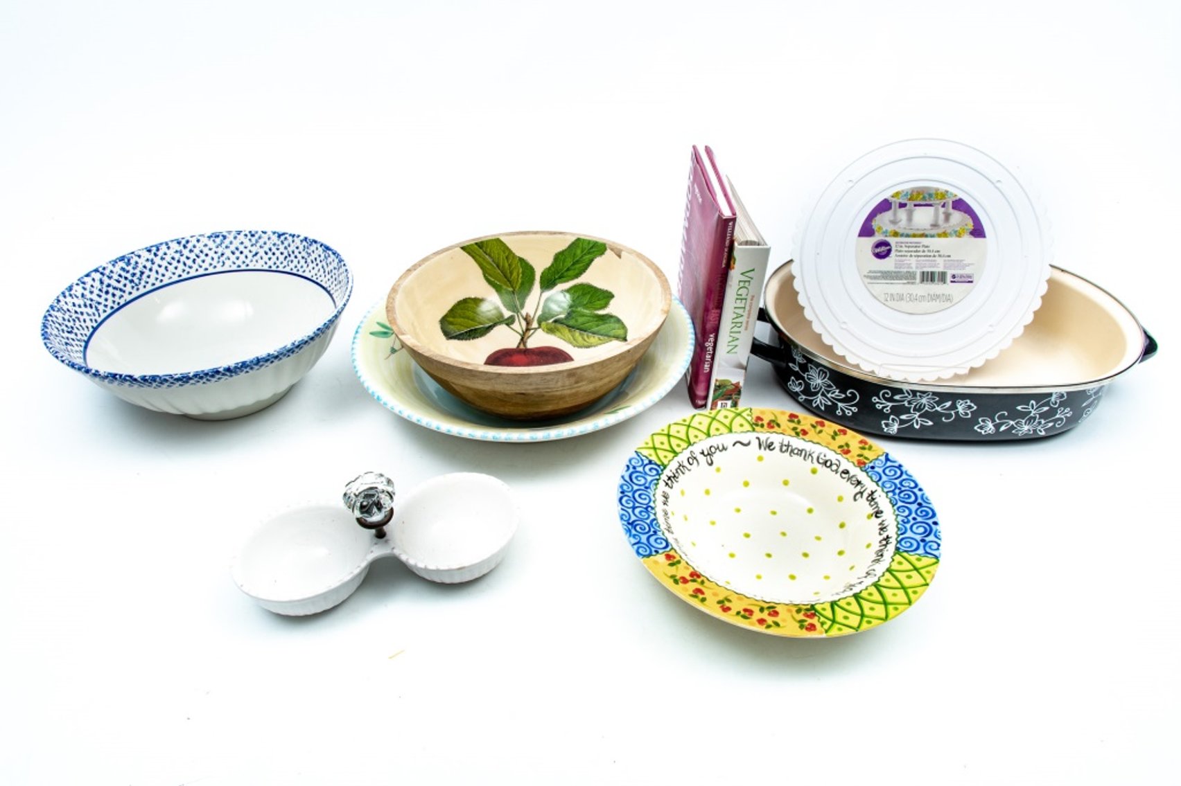 Oversized Kitchen Bowls & Vegetarian Cookbooks