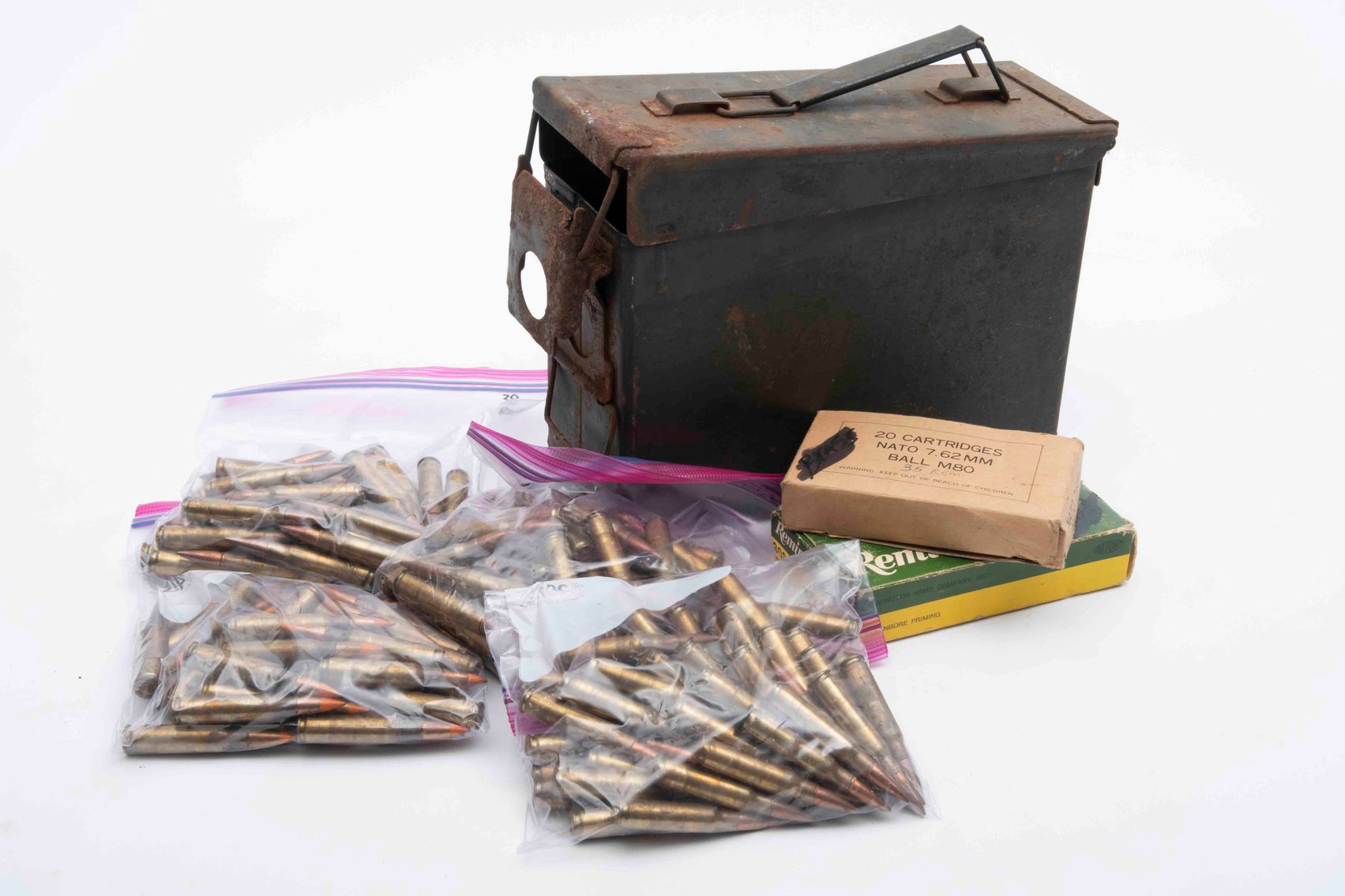 7.62 Ammo In Ammo Can- 201 Rounds W/ Tracers
