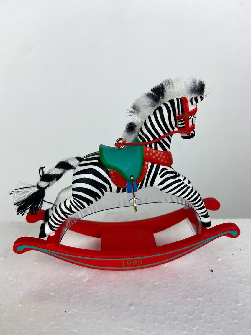 Hallmark 1999- Zebra Rocking horse fantasy- no box