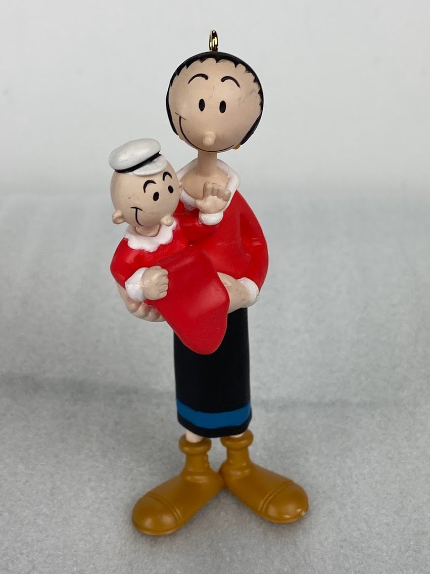 Hallmark 1996 Popeye The Sailor Man- Popeye's girlfriend Olive Oyl and Sweet Pea- Item No. QX5481-NO BOX