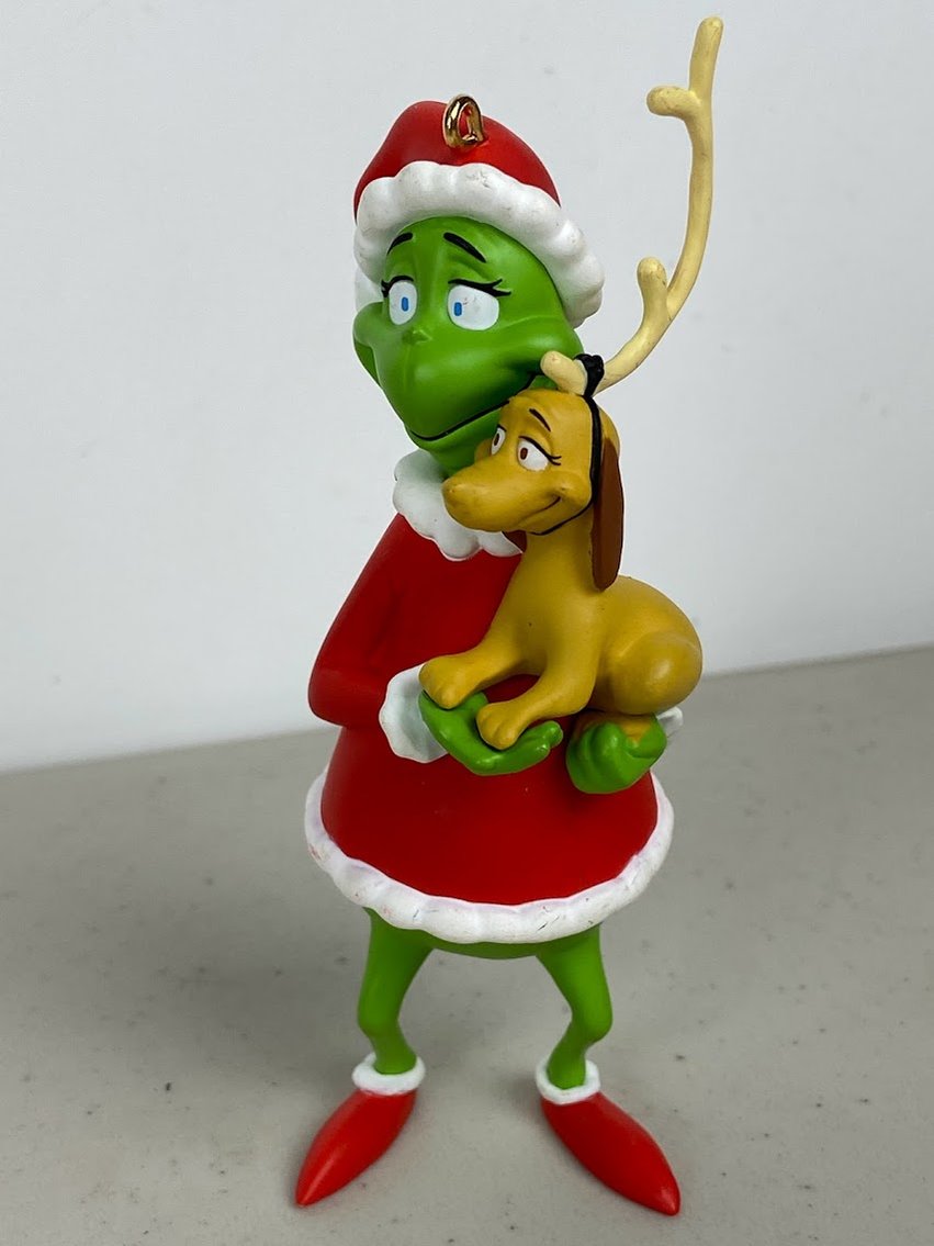 Hallmark Ornament- 1998 The Grinch Dr. Seuss with Max- Item No. QXI6466- No box