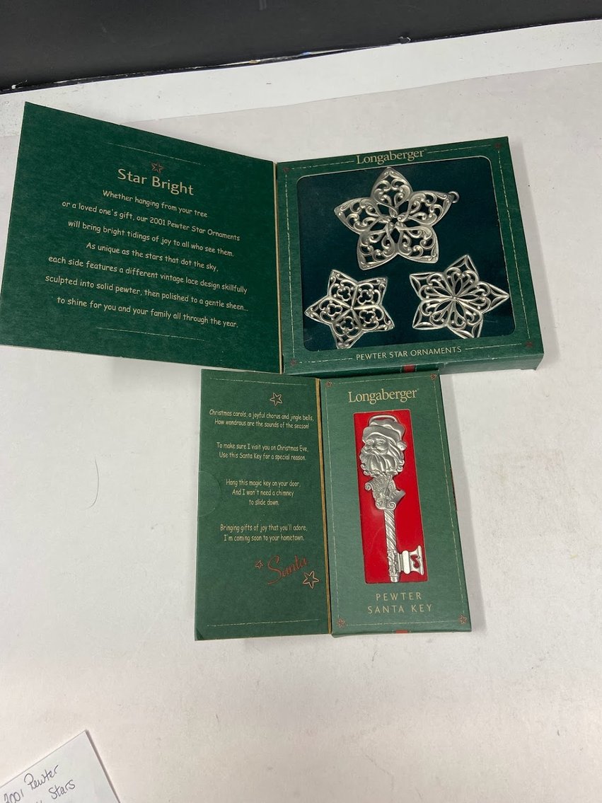 2-Pewter Ornaments NO. 28085 & 77623