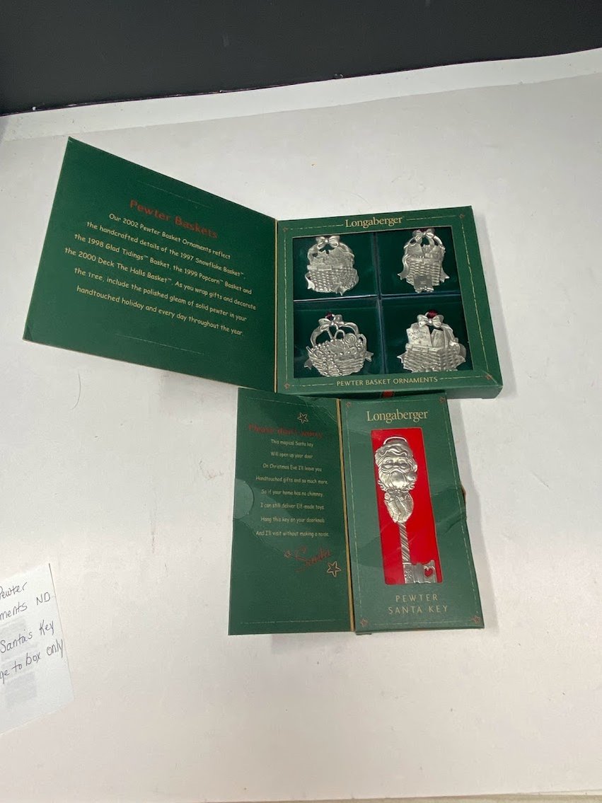 2-Pewter Ornaments NO. 77455 & 77382