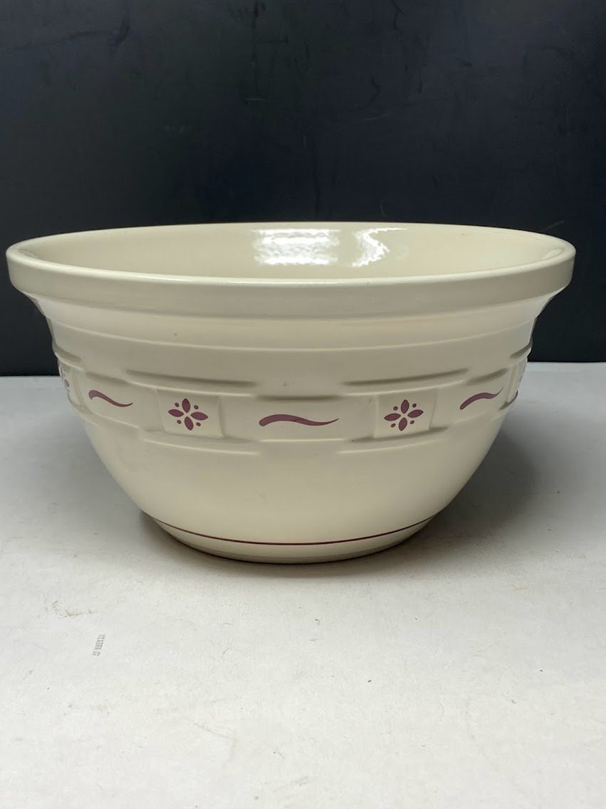 Longaberger Pottery Traditions Red Mixing Bowl