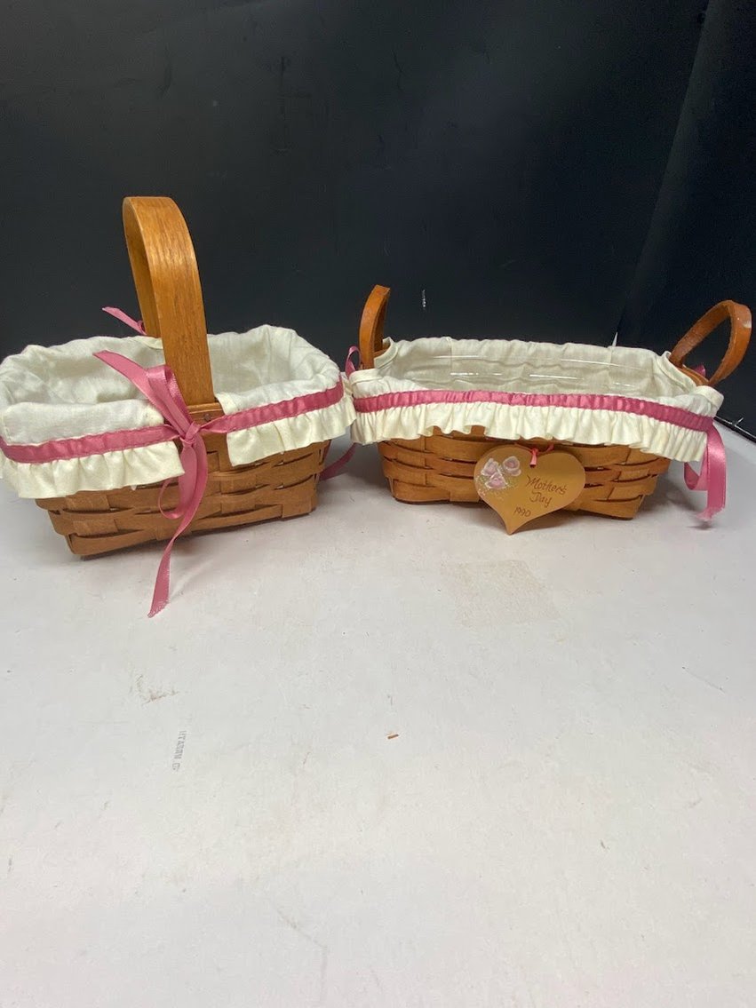1989 Mother's Day basket & 1990 Mother's Day Sm. Oval