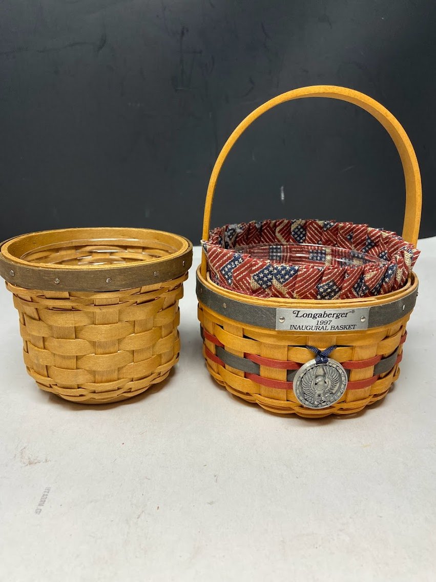 2006 Extra Sm. Crock Basket & 1997 Inaugural basket