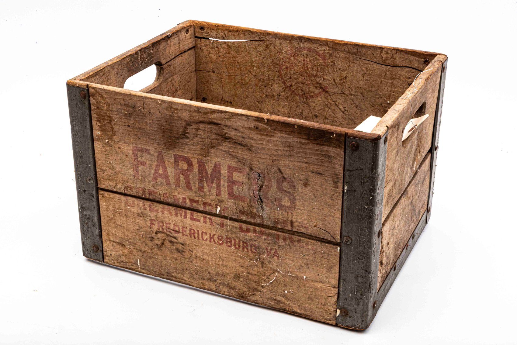 1950 Farmers Creamer Wooden Milk Crate