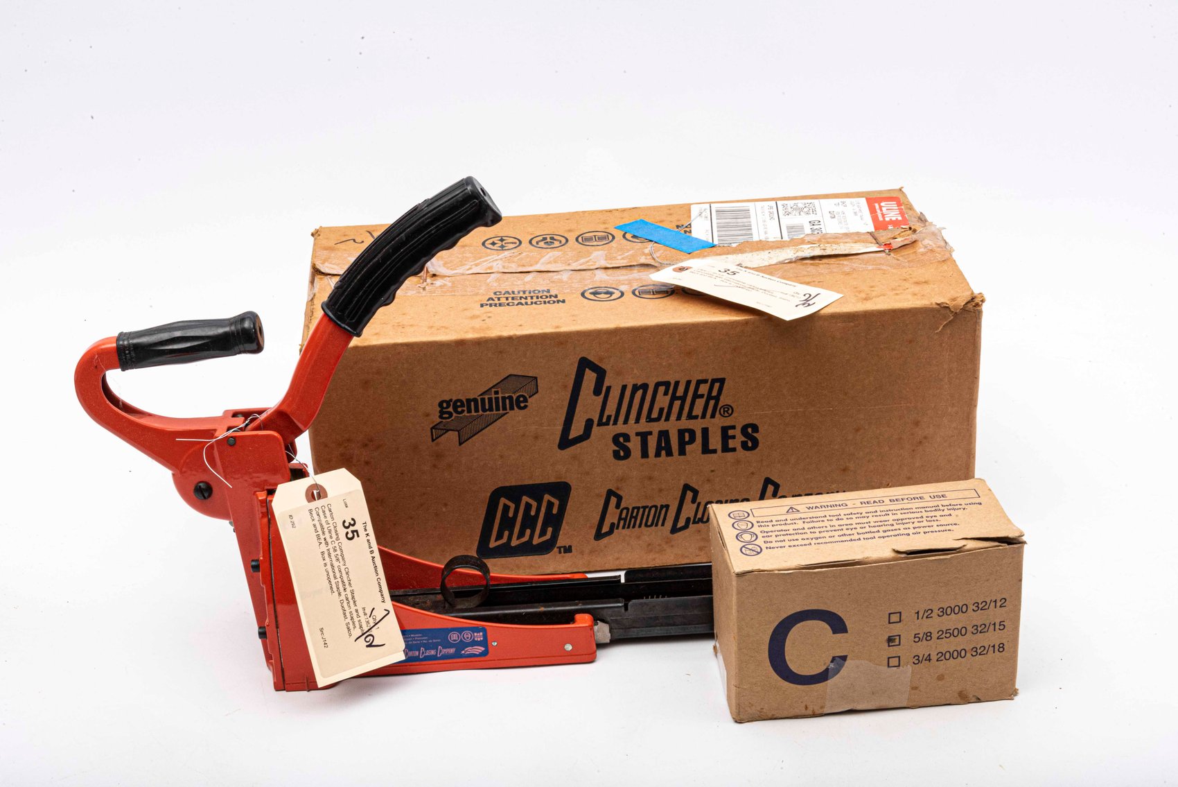 Carton Closing Company Clincher Stapler and stapls