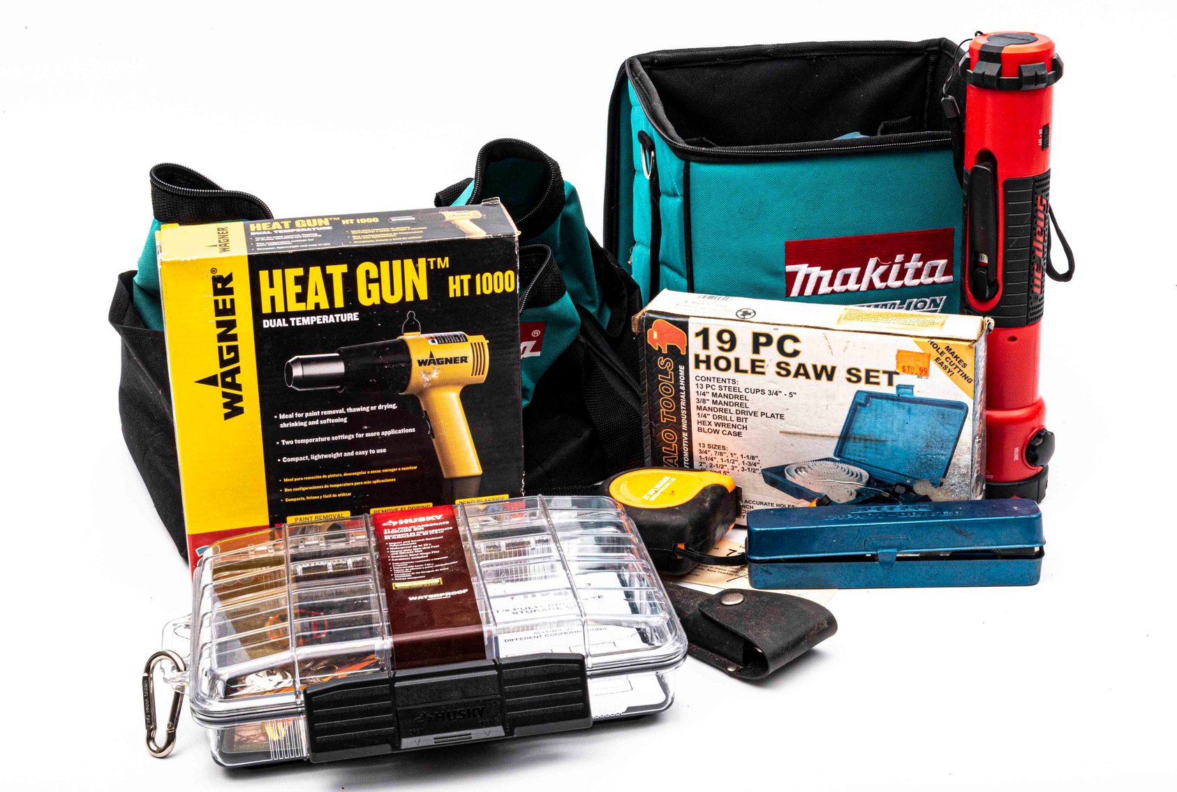Misc. Tool Lot in Makita Tote Bags