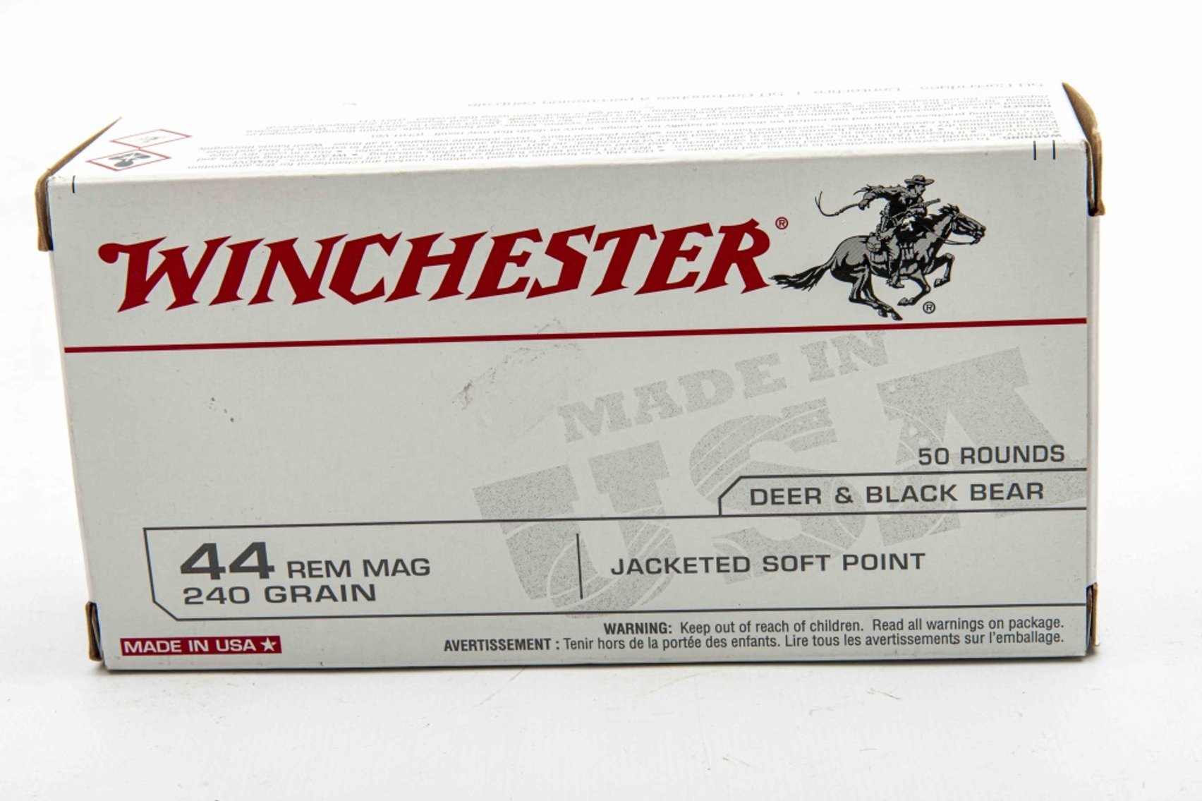 50 Rounds- Winchester 44 Rem Mag