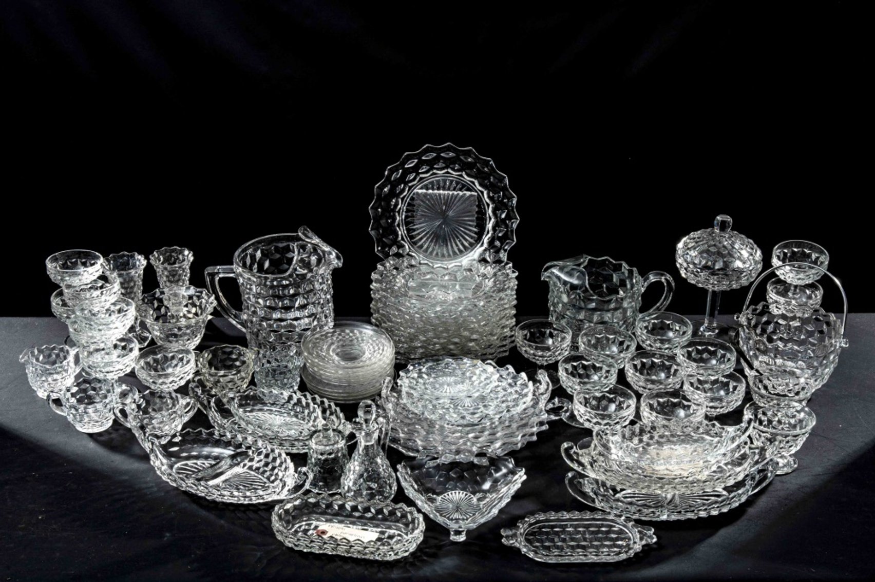 Huge Collection of Fostoria Glassware- American
