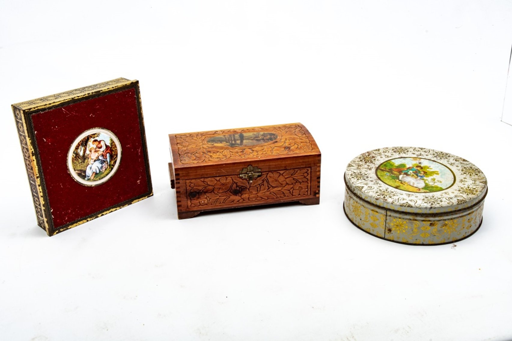 Storage Tins & Wooden Box