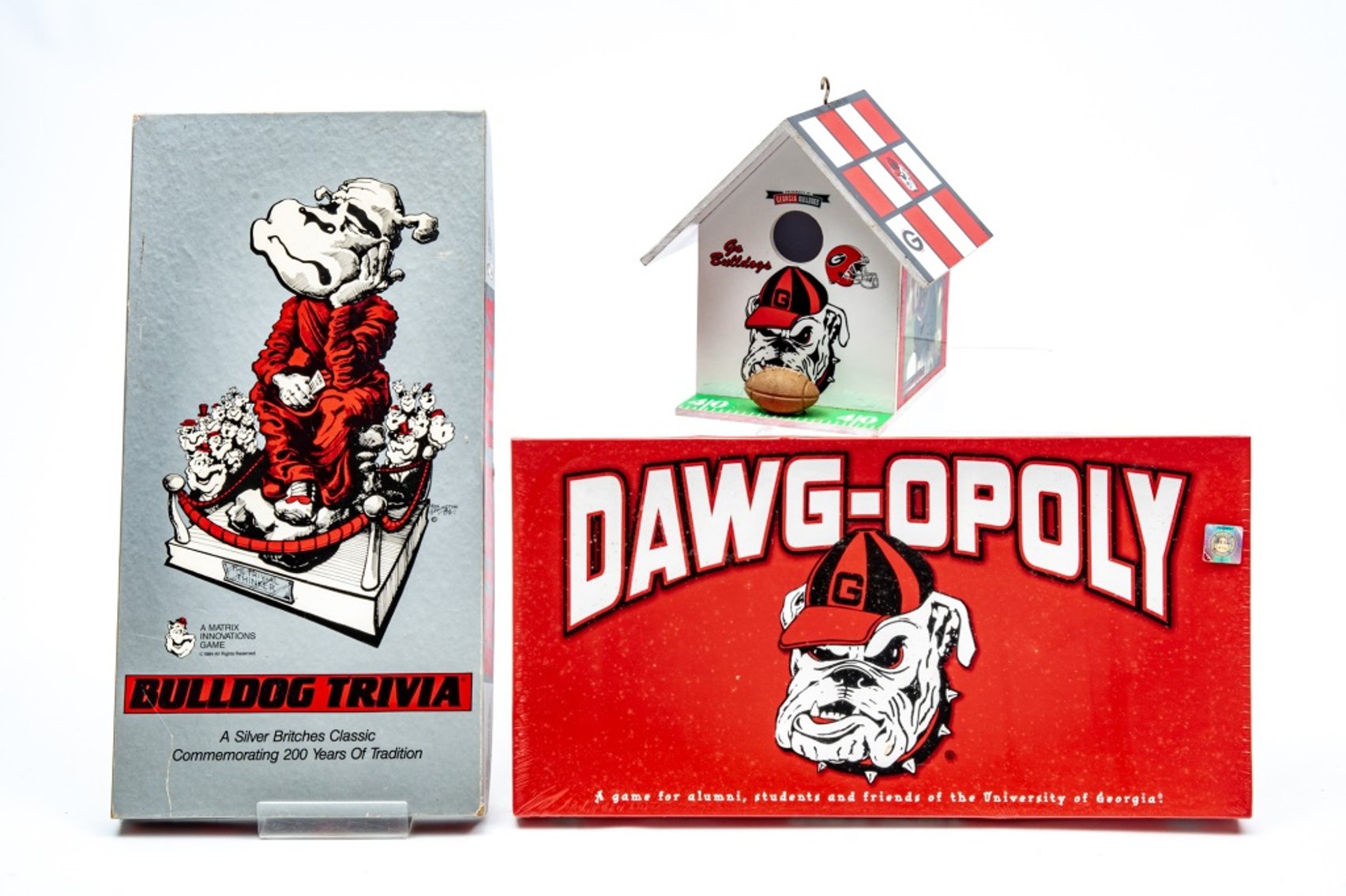 Georgia Bulldog Board Games & Birdhouse