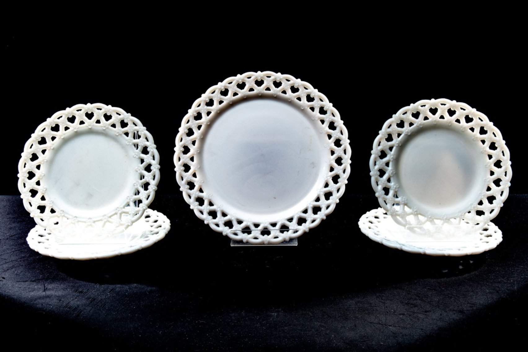 Westmoreland Milk Glass Plates & Cake Plate