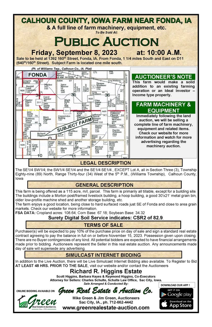 Image for Calhoun County Land Auction!