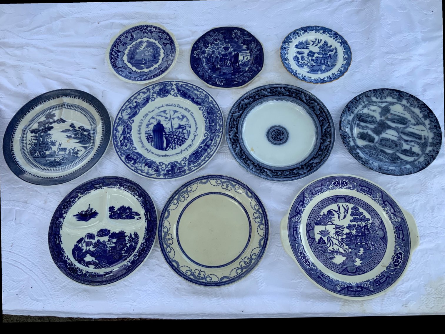Blue and White Plates