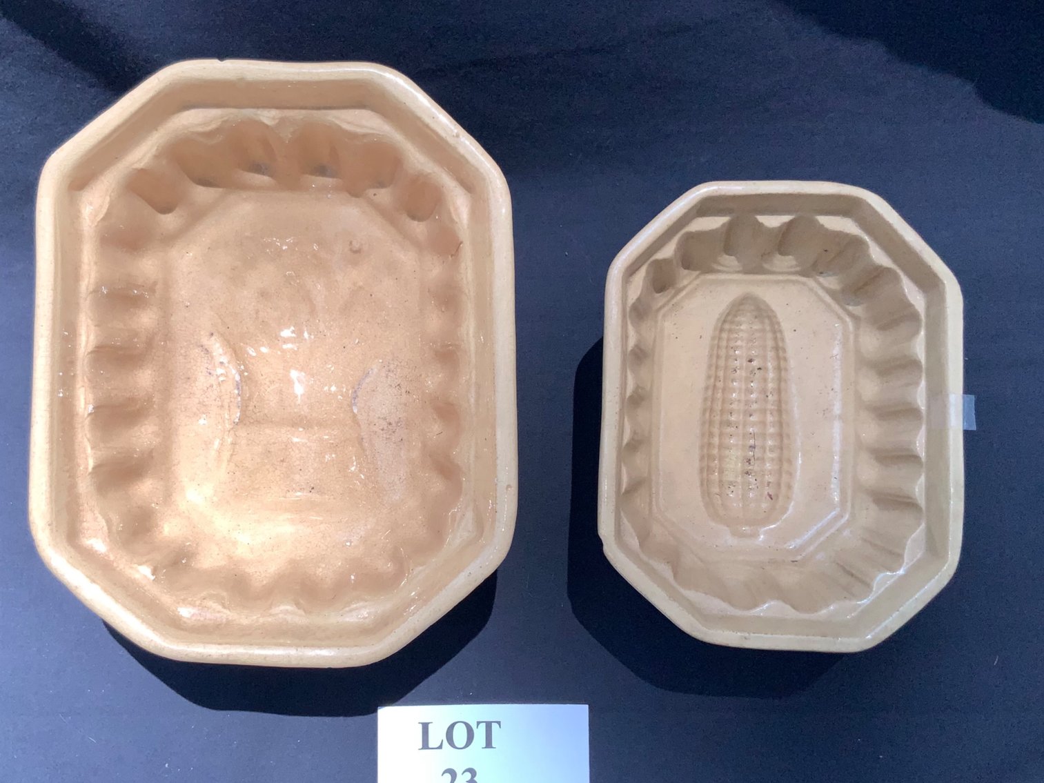 Yellow Ware Corn Fold Mold